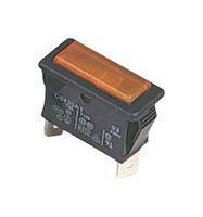 NEON INDICATOR, 250V, AMBER, RECTANGULAR