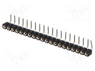 Socket; pin strips; female; PIN: 20; turned contacts; angled 90° CONNFLY