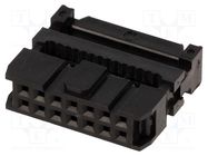 Connector: IDC; plug; female; PIN: 14; with cable clamp; IDC; 1.27mm 