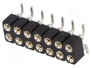 Connector: pin strips; socket; female; PIN: 14; vertical; SMT; 2x7 CONNFLY