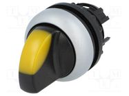 Switch: rotary; 22mm; Stabl.pos: 3; yellow; M22-FLED,M22-LED; IP67 EATON ELECTRIC