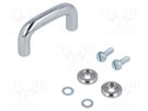 Handle; chromium plated steel; chromium plated; H: 19mm; L: 30mm MENTOR