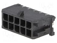 Connector: wire-board; socket; male; PIN: 10; Micro-Fit 3.0; THT MOLEX