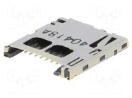 Connector: for cards; microSD; push-push; SMT MOLEX