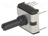 Potentiometer: shaft; single turn; 10kΩ; ±20%; 0.75W; linear; THT BOURNS
