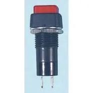 PB SWITCH, 3A, 250V AC, SPST-NO, RED