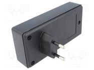 Enclosure: for power supplies; X: 120mm; Y: 56mm; Z: 31mm; ABS; black 