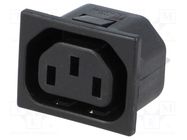 Connector: AC supply; socket; female; 10A; 250VAC; C13 (F); max.2mm BULGIN
