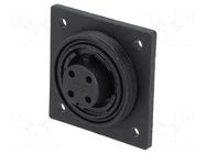 Connector: circular; socket; female; PIN: 4; 10A; 250V; IP68; UL94V-0 BULGIN