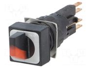 Switch: rotary; 16mm; Stabl.pos: 2; red; filament lamp; RMQ-16 EATON ELECTRIC