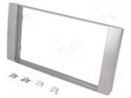 Radio frame; Ford; 2 DIN; silver PER.PIC.