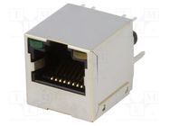 Socket; RJ45; PIN: 8; shielded,with LED; Layout: 8p8c; THT; straight Amphenol Communications Solutions