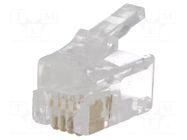 Connector: RJ9; plug; PIN: 4; 4p4c; for cable; IDC,crimped NINIGI