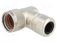 Gland; angled 90°; size 16; metal; Plating: nickel; 18mm; RT360 AMPHENOL