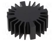 Heatsink; LED; Ø: 50mm; H: 20mm; black FISCHER ELEKTRONIK