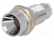 LED holder; 3mm; chromium; metal; concave; with plastic plug SIGNAL-CONSTRUCT