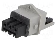 Connector: rectangular; ST; socket; female; PIN: 3; tinned; IP54; 16A HIRSCHMANN