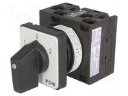 Switch: reversing cam switch; Stabl.pos: 3; 32A; 1-0-2; Poles: 2 EATON ELECTRIC