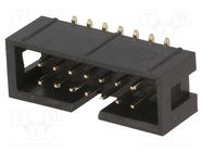Socket; IDC; male; PIN: 14; vertical; SMT; gold flash; 2.54mm Amphenol Communications Solutions
