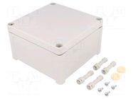 Enclosure: multipurpose; X: 130mm; Y: 130mm; Z: 75mm; TEMPO; ABS; grey FIBOX
