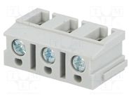 PCB terminal block; angled 90°; 7.5mm; ways: 3; on PCBs; 1.5mm2 