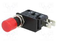 Switch: push-button; Pos: 2; SPDT; 10A/250VDC; ON-(ON); Ø: 13mm HIGHLY ELECTRIC