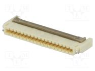 Connector: FFC/FPC; horizontal; PIN: 18; low profile,dual contact OMRON Electronic Components
