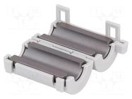 Ferrite: two-piece; on round cable; A: 36mm; B: 32mm; C: 9mm; plastic TDK