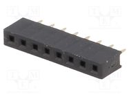 Connector: pin strips; socket; female; PIN: 8; straight; 2mm; THT CONNFLY