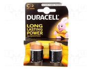 Battery: alkaline; C; 1.5V; non-rechargeable; 2pcs; BASIC DURACELL