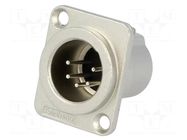 Connector: XLR; socket; male; AC; 7.5A; 133V; PIN: 5; IP40; soldering AMPHENOL