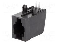 Connector: RJ9; socket; PIN: 4; Cat: 3; 4p4c; on PCBs; THT; 16.2mm TE Connectivity