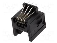 Connector: RJ12; socket; PIN: 6; 6p6c; THT; straight; 12mm TE Connectivity