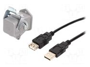 Adapter cable; USB 2.0,with protective cap; 3m; Type: straight ENCITECH