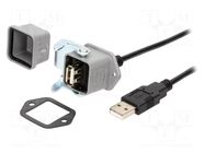 Adapter cable; USB 2.0,with protective cap; 3m; Type: straight ENCITECH