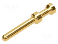 Contact; male; copper alloy; gold-plated; 0.5mm2; 20AWG; crimped HARTING