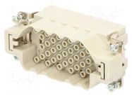 Connector: HDC; contact insert; male; Han® HMC; PIN: 40; 40+PE; 16A HARTING