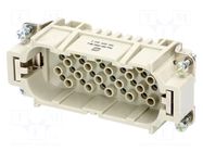 Connector: HDC; contact insert; male; 10A; 250V; Han® HMC; PIN: 40 HARTING