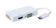 CONV, USB TYPE C PLUG, DVI/HDMI/VGA RCPT