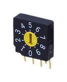 ROTARY CODE SWITCH, BCH, 0.1A, 5VDC, TH