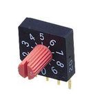 ROTARY CODE SWITCH, BCH, 0.1A, 5VDC, TH