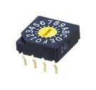 ROTARY CODE SWITCH, BCD, 0.1A, 5VDC, TH