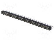 Connector: pin strips; socket; female; PIN: 80; straight; THT; 2mm CONNFLY