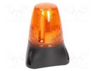 Signaller: lighting-sound; 35÷85VDC; 35÷85VAC; LED x8; orange MOFLASH SIGNALLING