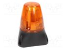Signaller: lighting-sound; 10÷17VDC; 10÷17VAC; LED x8; orange MOFLASH SIGNALLING