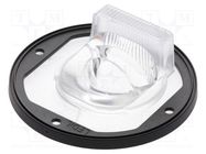 LED lens; round; silicone; transparent; Colour: black; H: 26.9mm LEDIL