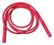 SHROUDED 4MM BANANA PLUG-PLUG, RED, 24"