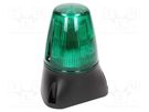 Signaller: lighting-sound; 85÷380VDC; 85÷280VAC; LED x8; green MOFLASH SIGNALLING