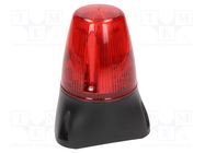 Signaller: lighting-sound; 85÷380VDC; 85÷280VAC; LED x8; red; IP65 MOFLASH SIGNALLING