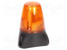 Signaller: lighting-sound; 85÷380VDC; 85÷280VAC; LED x8; orange MOFLASH SIGNALLING